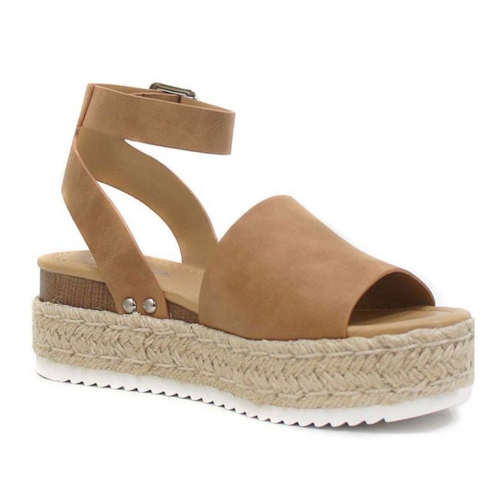 Espadrille Strap Open Toe Sandals NIB - Picture 1 of 9